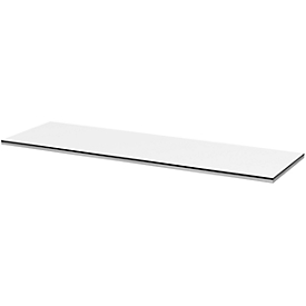 Afdekplaat TEQSTYLE, kanten 2-kleurig, B 1400 mm, korter maatwerk mogelijk, wit