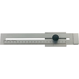 Afschrijfliniaal mat verchroomd 250 mm