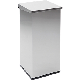 Afvalbak Carro-Lift  - B 300 x D 300 x H 600 mm - 55 l - vuurbestendig - met deksel - roestvrij staal