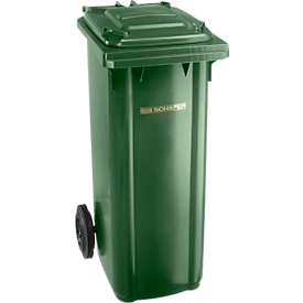 Afvalbak GMT, 140 l, verrijdbaar, groen