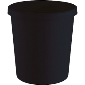 Afvalbak Helit The Green German, inhoud 18 l, omtrekrand, gerecycled plastic, zwart