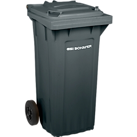 Afvalbak PRO 120 WAVE, 120 l, verrijdbaar, zwartgrijs 