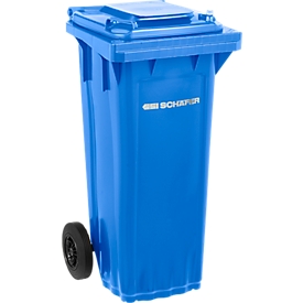Afvalbak PRO 80 WAVE, 80 l, verrijdbaar, blauw 