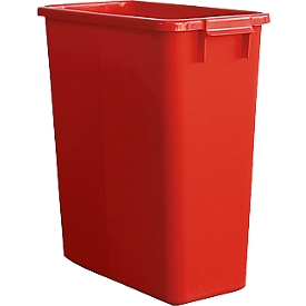 Afvalbak zonder deksel, 60 liter, rood