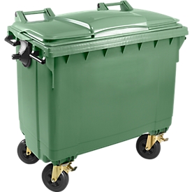 Afvalcontainer MGB 660 FD, kunststof, 660 l, groen