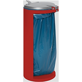 Afvalverzamelaar met opening achterzijde, rood, gewicht 8,75 kg