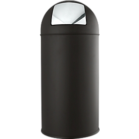 Afvalverzamelaar met zelfsluitende klep, 40 liter, Ø360 X H 770 mm, zwart