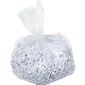 Afvalzak voor papierversnipperaar Leitz IQ, 40 l, polypropeen, 100 stuks, wit, in dispenserbox