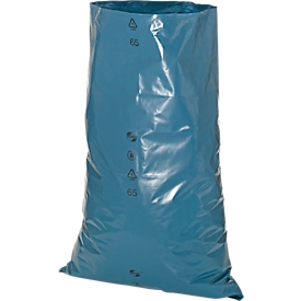 Afvalzakken Premium, materiaal LDPE, voor zware lasten, 120 liter, 50 stuks