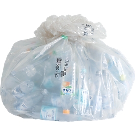 Afvalzakken TRILine® - in gerecycleerd PE - L 790 x B 660 x H 1800 mm - 500 L - 40 micron - 50 stuks