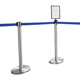 Afzetpaal, 2 stuks + bord, blauw