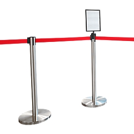 Afzetpaal, 2 stuks + bord, rood