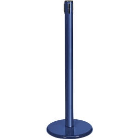 Afzetpaal GLA45, zonder trekband, H 955 mm, met lege cassette, blauw