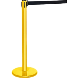 Afzetpaal met trekband geel, trekband zwart