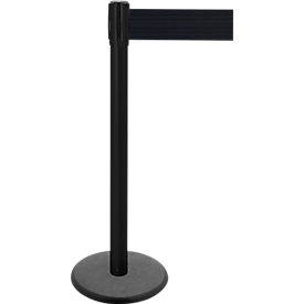 Afzetpaal met trekband GLA 29, zwart, trekband zwart