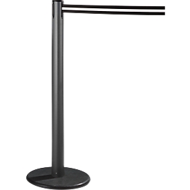 Afzetpaal met trekband GLA 85- bandlengte tot 2,3 m- kunststof paal - trekband zwart/wit