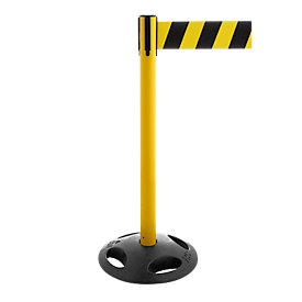 Afzetpaal RS-Guidesystems GLA 26, geel, trekband 100 mm, zwart/geel, 2 stuks