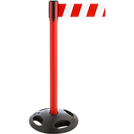Afzetpaal RS-Guidesystems GLA 26, rood, trekband rood/wit, 2 stuks