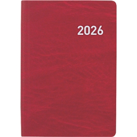 Agenda de poche Succes 2026, compact 7,6x11 cm, similicuir, 194 pages, calendrier en 4 langues, certifié FSC Mix 70%.