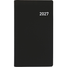 Agenda de poche Succes, 8,5 x 15,3 cm, 3½ jours par page, reliure Wire-O, noir