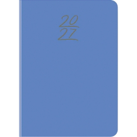 Agenda hebdomadaire Korsch Colour 2027, 128 pages, 2 pages par semaine, calendrier de 12 mois pour l'Allemagne, L 115 x H 155 mm, bleu