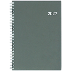 Agenda professionnel Succes Dispo Term, 3,5 jours par page, reliure Wire-O, L 145 x H 205 mm, plastique, gris