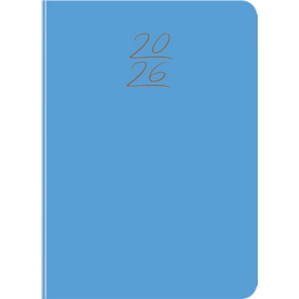 Agenda semainier Korsch Colour 2026, 160 pages, L 110 x H 155 mm, papier/plastique, bleu