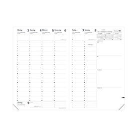 Agenda semainier Quo Vadis 2026, papier Clairefontaine, reliure cousue, PEFC 70%, 160 pages, L 160 x L 240 mm