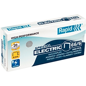 Agrafes 66/6 pour agrafeuse électrique, 5000 p.