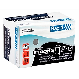 Agrafes SuperStrong 73/12 Rapid, attache de 40 à 70 feuilles, 5000 p.