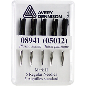 Aiguilles de rechange, pour pistolet d'étiquetage Economy, standard, 5 p.
