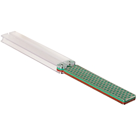 Aiguisoir diamant DMT DiaFold, conique, double face fine 25 µ/extra fine 9 µ, peut être utilisé à sec et à l'eau, poignées pliantes, L 240 mm, rouge-vert