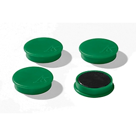 Aimants puissants, Ø 40 mm, force d'adhérence env. 1200 g, 4 p., vert