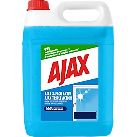 Ajax 3-voudige actieve glasreiniger, blauw, 5 l in bus