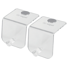 Akoestisch toebehoren flipover haken Sound Balance, acryl, transparant, met magneet, B 60 x D 60 x H 63 mm