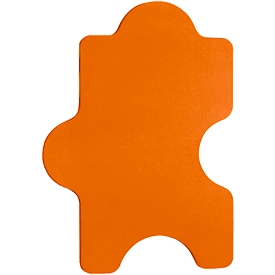 Akoestisch wandpaneel Puzzel, b 1000 x h 500 mm, polyestervlies in viltlook, oranje RAL 2004