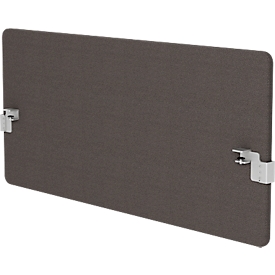 Akoestische scheidingswand achtertafel incl. adapter, 30 mm dik, B 800 x H 600 mm, donkergrijs