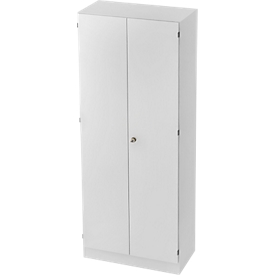 Aktenschrank, 5 OH, abschließbar, B 800 x T 420 x H 2004 mm, lichtgrau