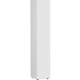 Aktenschrank, 6 Ordnerhöhen, 5 Böden, Tür rechts oder links, B 400 x T 400 x H 2160 mm, lichtgrau