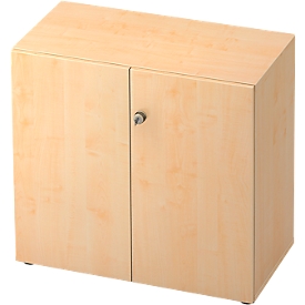 Aktenschrank TOPAS LINE, 2 Ordnerhöhen, Türen abschliessbar, Ahorn-Dekor/Ahorn-Dekor