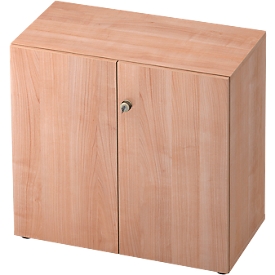 Aktenschrank TOPAS LINE, 2 Ordnerhöhen, Türen abschliessbar, Nussbaum-Dekor/Nussbaum-Dekor