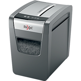 Aktenvernichter Rexel Momentum X312-SL, Sicherheitsstufe P3, Partikelschnitt 5 x 42 mm, bis 23 l, Kunststoff & Metall, schwarz