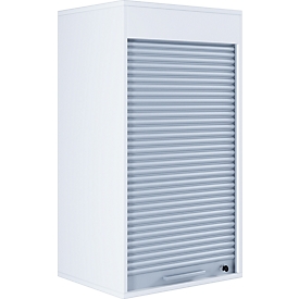 Aktos L rolluikkast, 2 dossierhoogtes, afsluitbaar, beugelgreep, B 500 x D 400 x H 930 mm, hout, wit