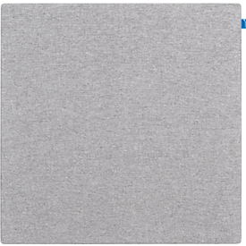 Akustik-Pinboard Board Up, Absorptionsklasse C, Stärke 24 mm, Textil & Recycling-PET, grau, B 750 x H 750 mm