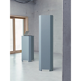Akustik-Säule Sound Balance, 4-seitige Absorberfläche, B 450 x T 450 x H 1100 mm, dunkelgrau