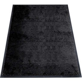 alfombra de retención de suciedad miltex Eazycare Style, angular, antiestática, resistente a los rayos UV, lavable, nylon de alta torsión y goma Niltril, 800 x 1200 mm, negro intenso