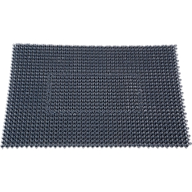Alfombra para retener la suciedad Eazycare Turf de Miltex, de polietileno, para interior y exterior, 570 x 860 mm, gris oscuro