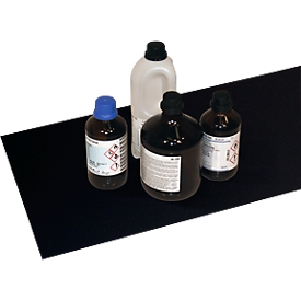 Alfombrilla antideslizante de acero inoxidable para armario para materiales peligrosos Asecos V-LINE, p. estantes, negro