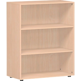 ALICANTE boekenkast, 3 OH, 2 legborden, B 800 x D 400 x H 1104 mm, beukendecor