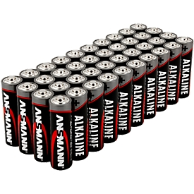 Alkaline batterijen Ansmann, Mignon AA, levensduur 7 jaar, 40 stuks
